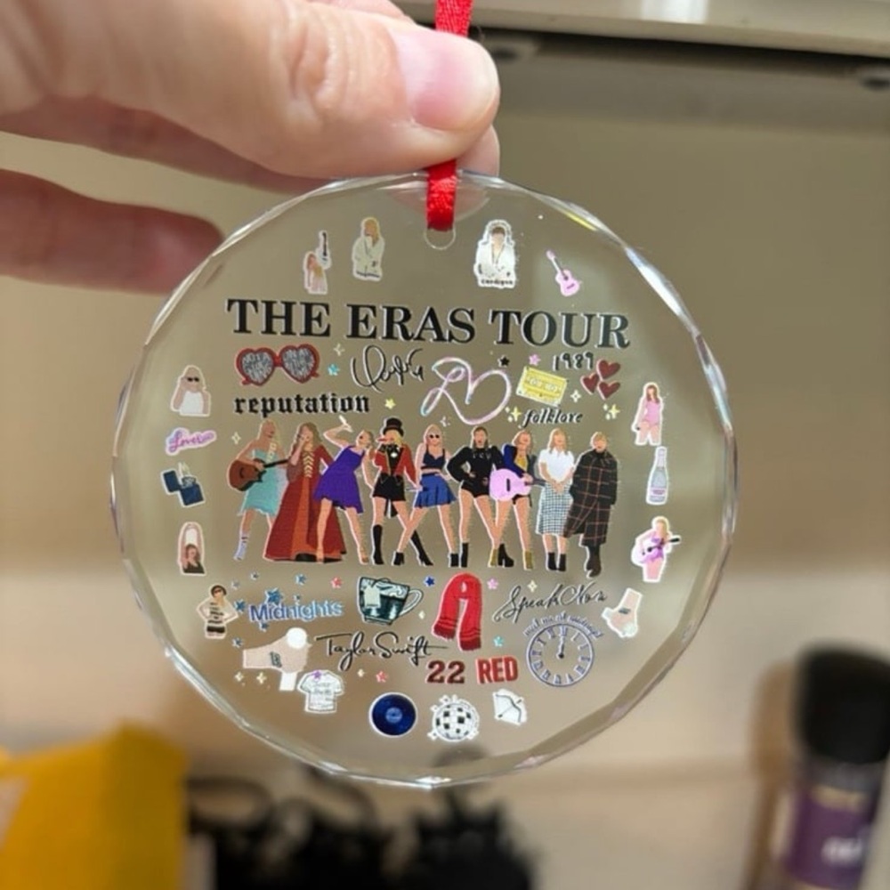 Taylor Swift The Eras Tour Custom Made Glass Ornament